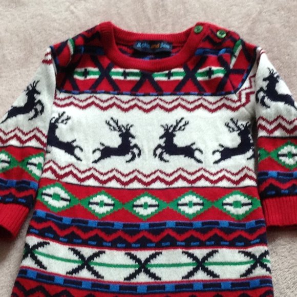 Christmas Sweater Onesie by Sophie & Sam - Picture 3 of 9